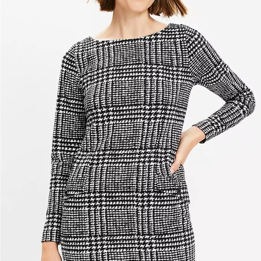 Black and White Plaid Women's Dress